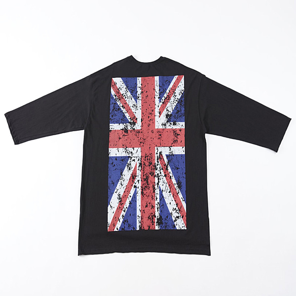 스프링 오버핏 영국기 티셔츠 / 커플룩 빅사이즈