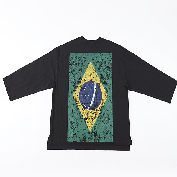 스프링 오버핏  브라질 티셔츠 / 커플룩 빅사이즈
